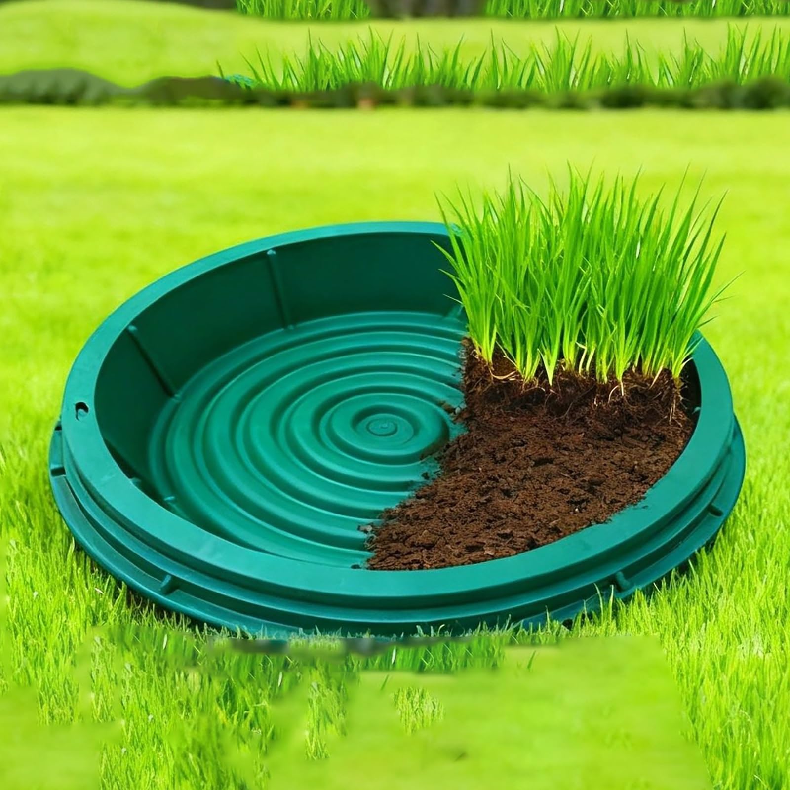 Couvercle de regard robuste et vert pour une fermeture d'égout durable