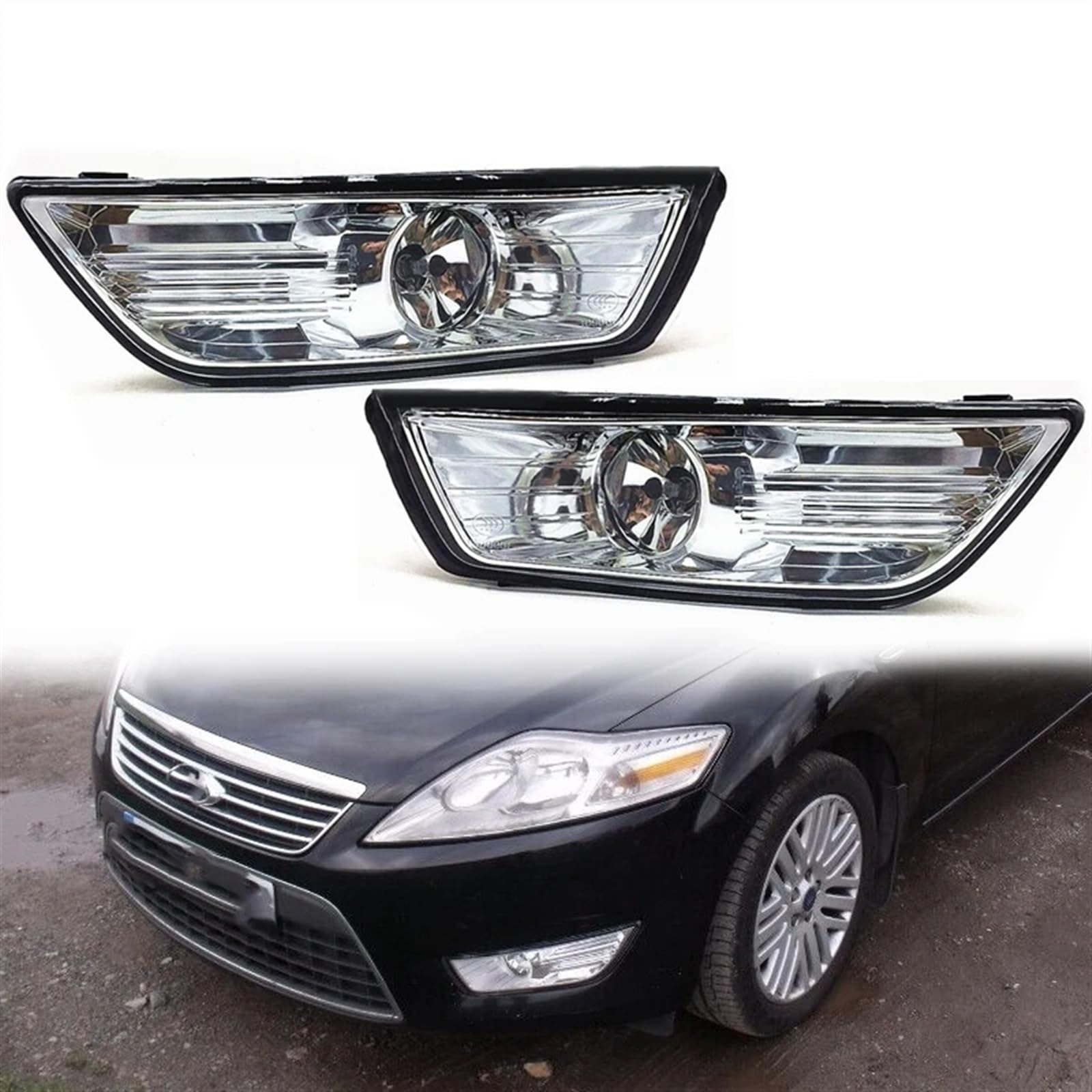 Conjunto faros antiniebla Compatible Con Ford Para Mondeo MK4 2007-2010 Conjuntos De Luces Antiniebla Para Coche Parachoques Delantero Luz Antiniebla Lámpara Antiniebla Accesorios Para Coche(Left and