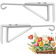 Adjustable 0.9-3" Vinyl Fence Hooks for Hanging Plants, Over the Railing Fence Plant Hangers Outdoor, White Heavy Duty Coated Steel Patio Hooks for Hanging Bird Feeders, Lights, Basket, Pool Tools