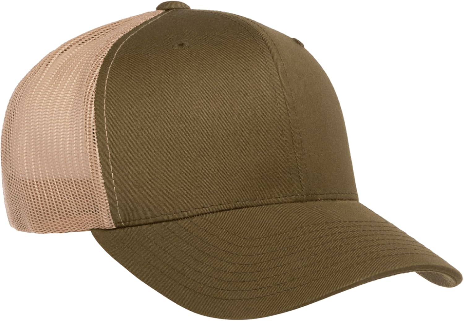 Embroidered Mountain Moon Trucker Hat – Mesh Back Snapback Cap for Men & Women, Outdoor Nature Baseball Hat