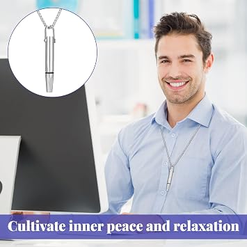 Mindful Breathing Necklace with Resistance,Breathing Resistance Necklace with Filter,Resistance Breathing Necklace,Breathlace with Resistance Filter for Anxiety Stress Relief
