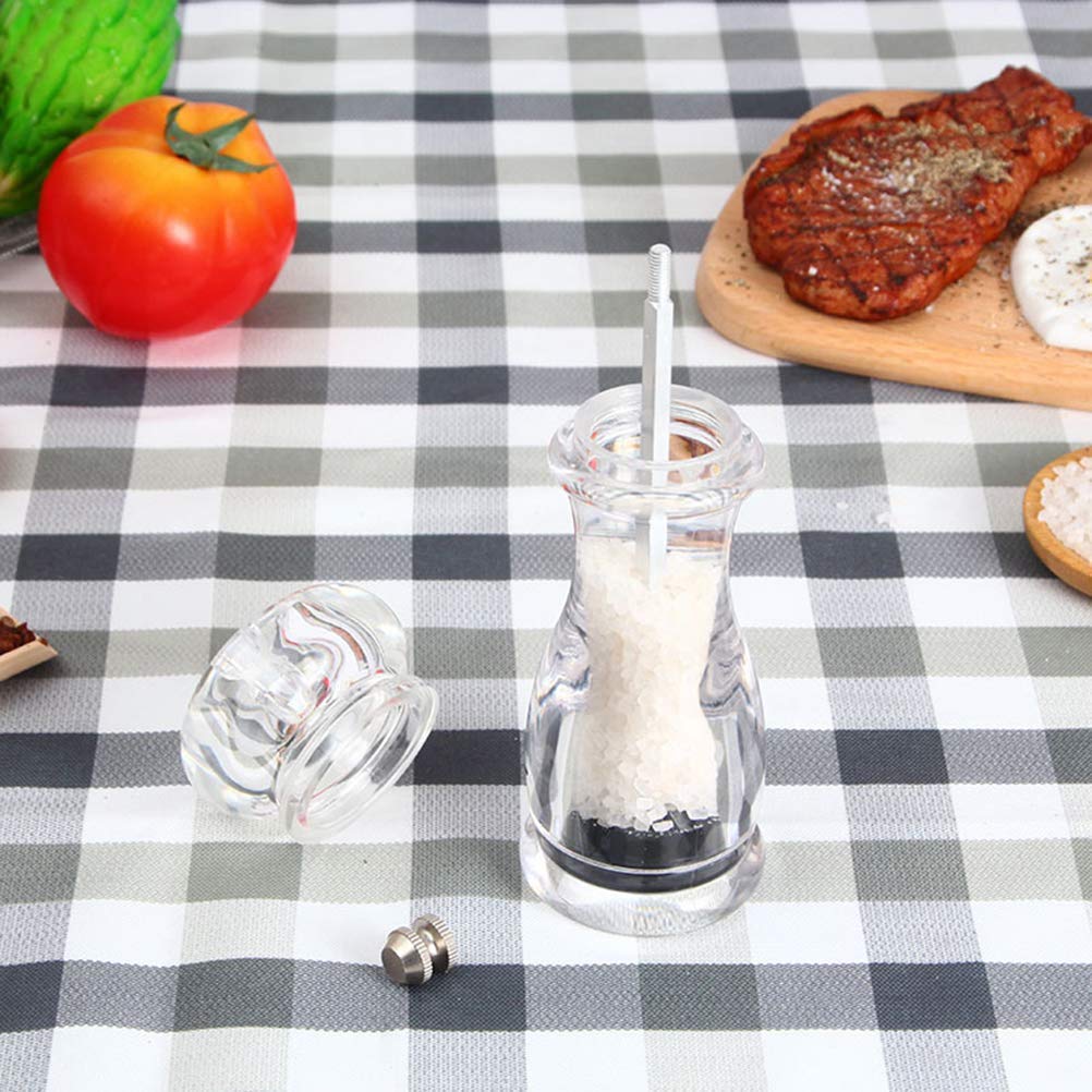 Zestaw młynków do soli i pieprzu, kuchenne młynki do przypraw, ceramiczne przybory do młynków idealnie nadają się do soli himalajskiej i pieprzowej, regulowane młynki do drobnych i grubych przypraw