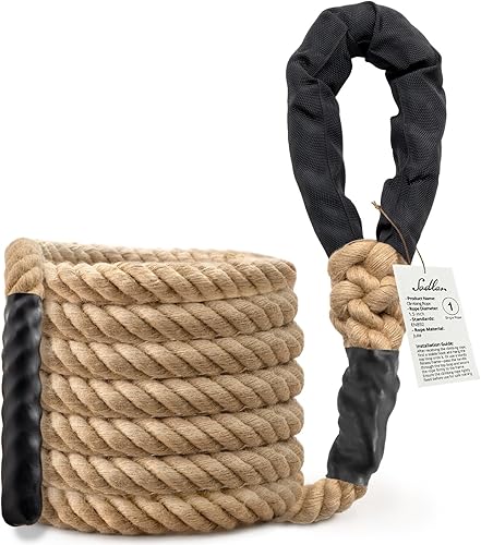 Miniatura 6 de Climbing Rope Gym Workout - 10FT 15FT 20FT 25FT 30FT 35FT Heavy Duty Jute Thick Ropes for Adults Strength Training Outdoor Tree Swing Indoor Home