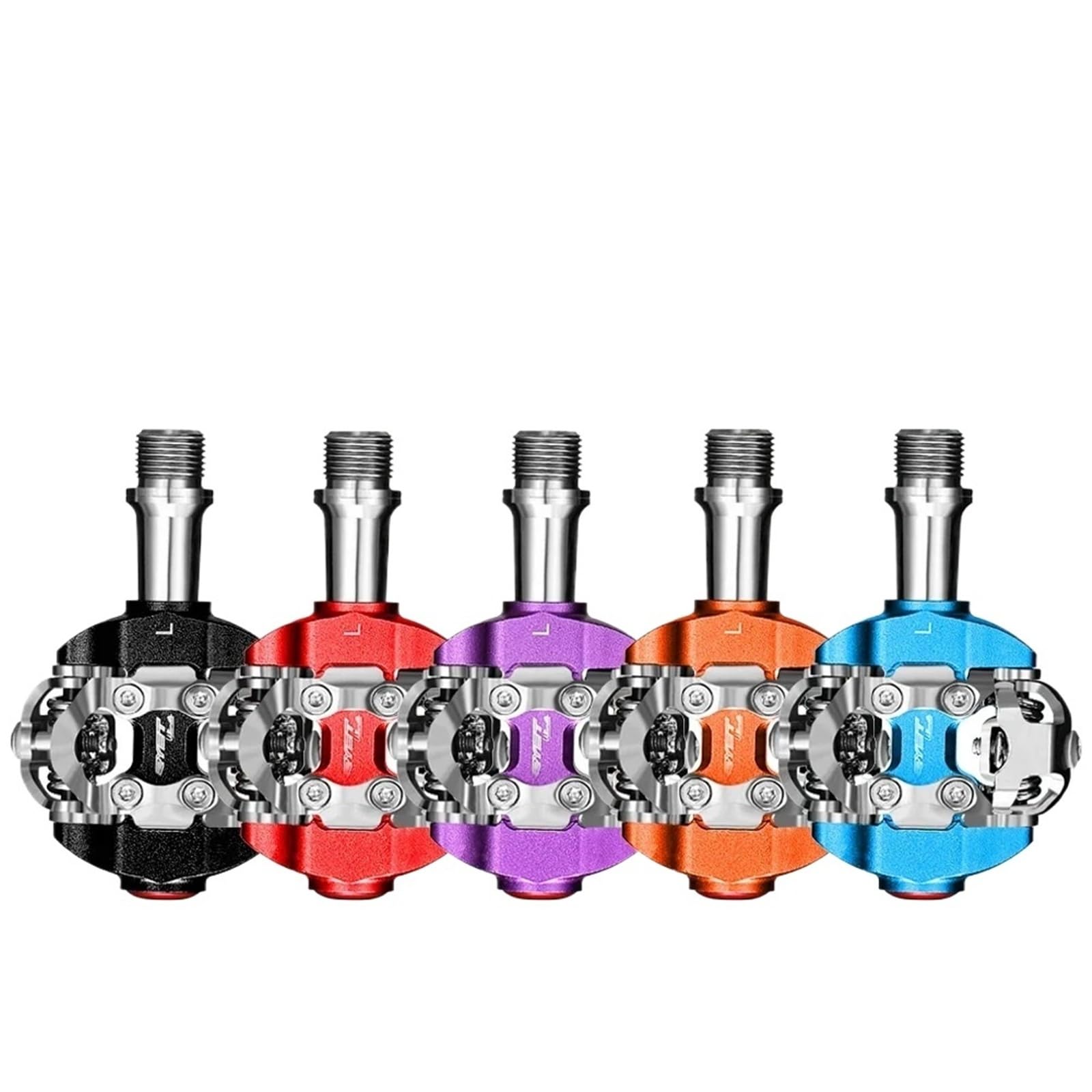 Genérico Compatible con Pedales automáticos RYET MTB SPD, Piezas de Ciclismo de Bicicleta de montaña de Plataforma Dual ultraligeras,Piezas