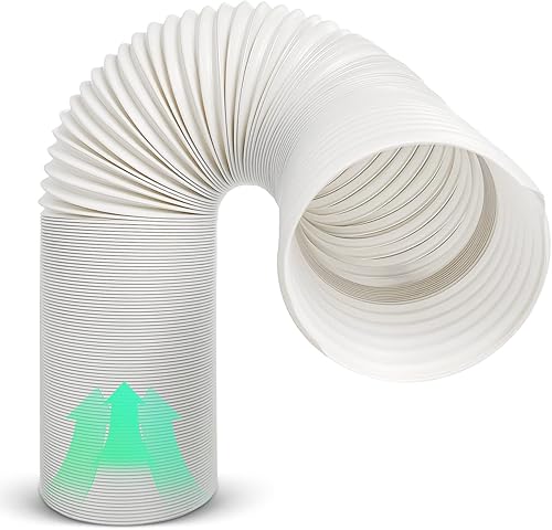 DuraComfort Manguera de aire acondicionado, manguera de CA portátil de 5.9 pulgadas (6 pulgadas) de diámetro, rosca en sentido antihorario de hasta