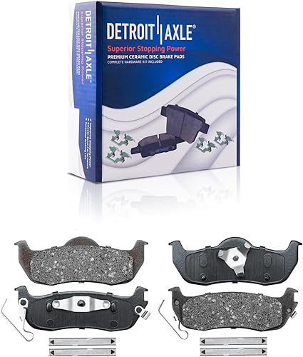 Miniatura 6 de Detroit Axle - Kit de frenos para Jeep Grand Cherokee 05-10, 06-10 Commander Rotores de frenos de disco perforados y ranurados 2005 2006 2007 2008