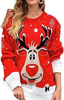 Christmas Sweaters for Women, Ugly Christmas Sweater for Women, Christmas Elk Sweaters for Wintertime