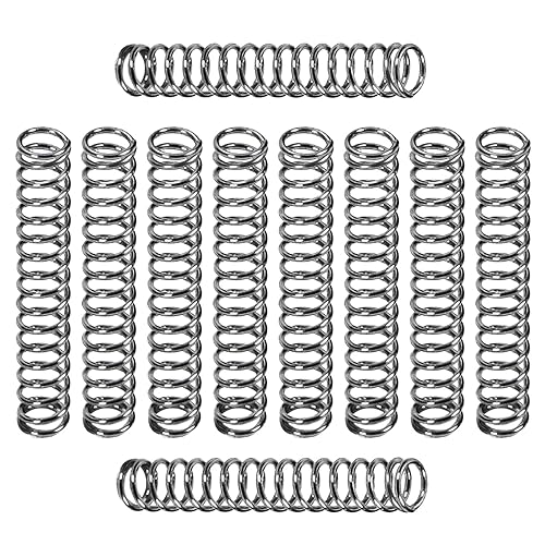 Miniatura 47 de MroMax 20Pcs Compressed Spring, 0.04" Wire Dia, 0.31" OD, 1.57" Free Length, Gray Black Spring Steel Extended Coil Compression Spring