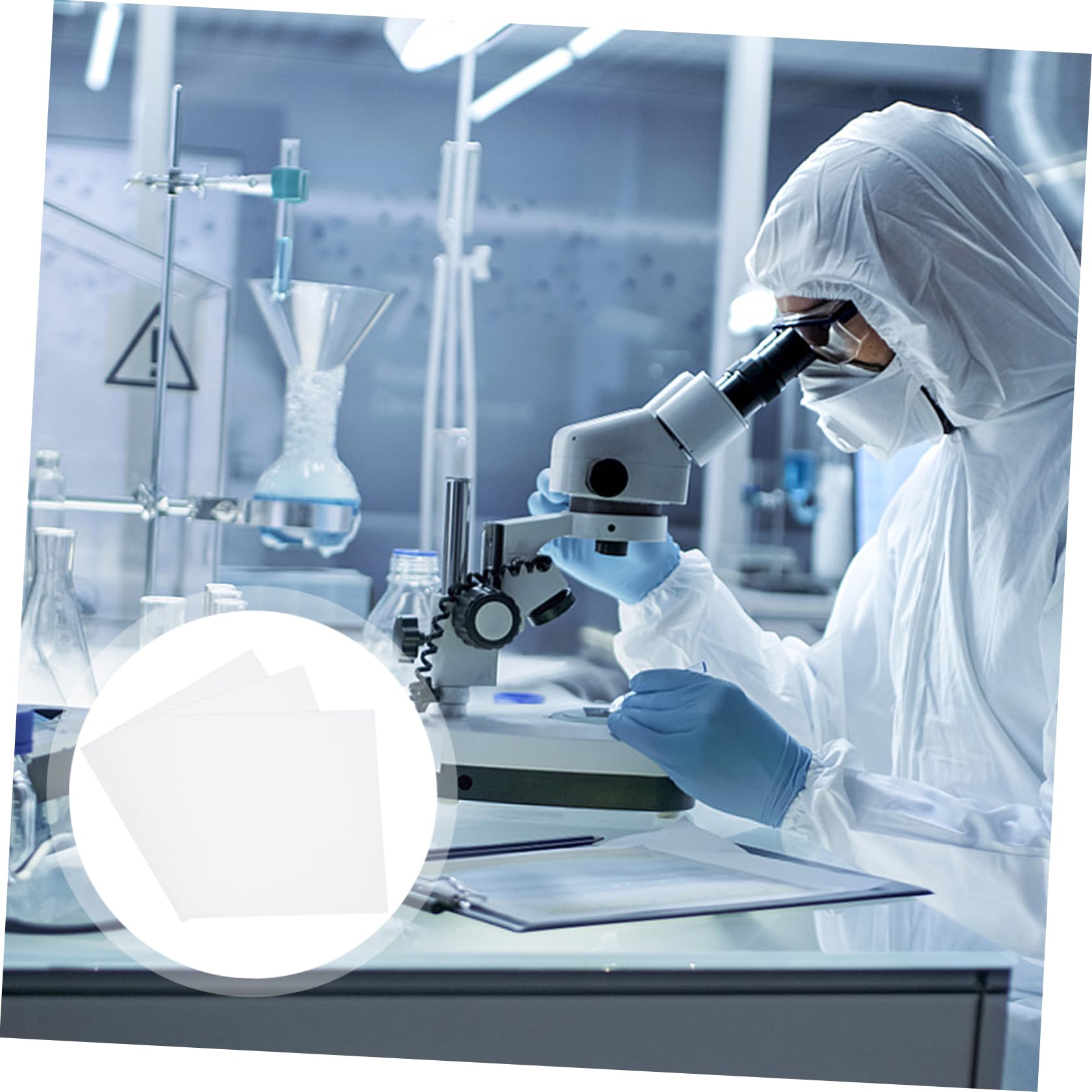 OUNONA 10piezas Papel De Filtro Para Aceite Unidades Industriales Filtros De Laboratorio