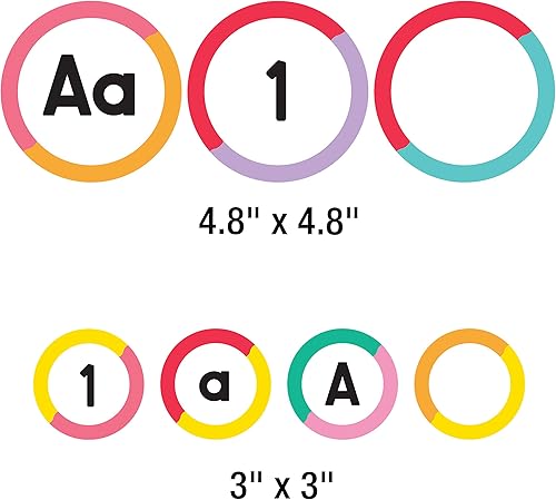 Vista 3 de Carson Dellosa - 150 letras recortadas de 4 pulgadas en blanco, decoración del alfabeto en mayúscula y minúscula para tablón de anuncios, tablero