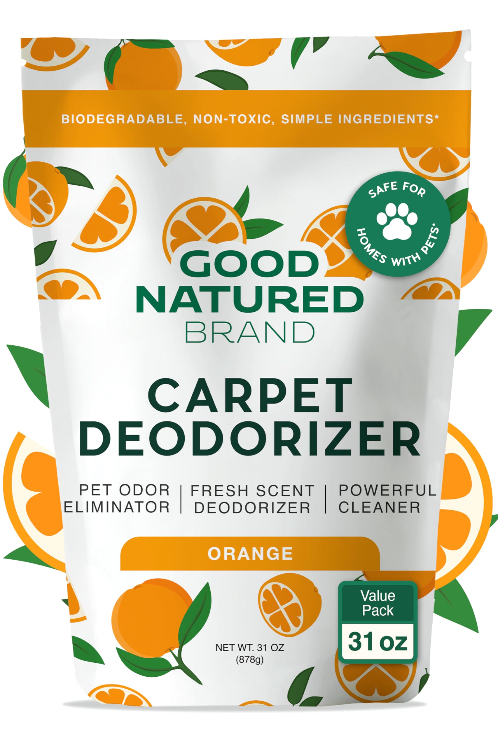 Good Natured Brand Carpet Deodorizer Freshener Powder 31 oz Pet Odor Eliminator for Strong Odor Pet Urine Fresh