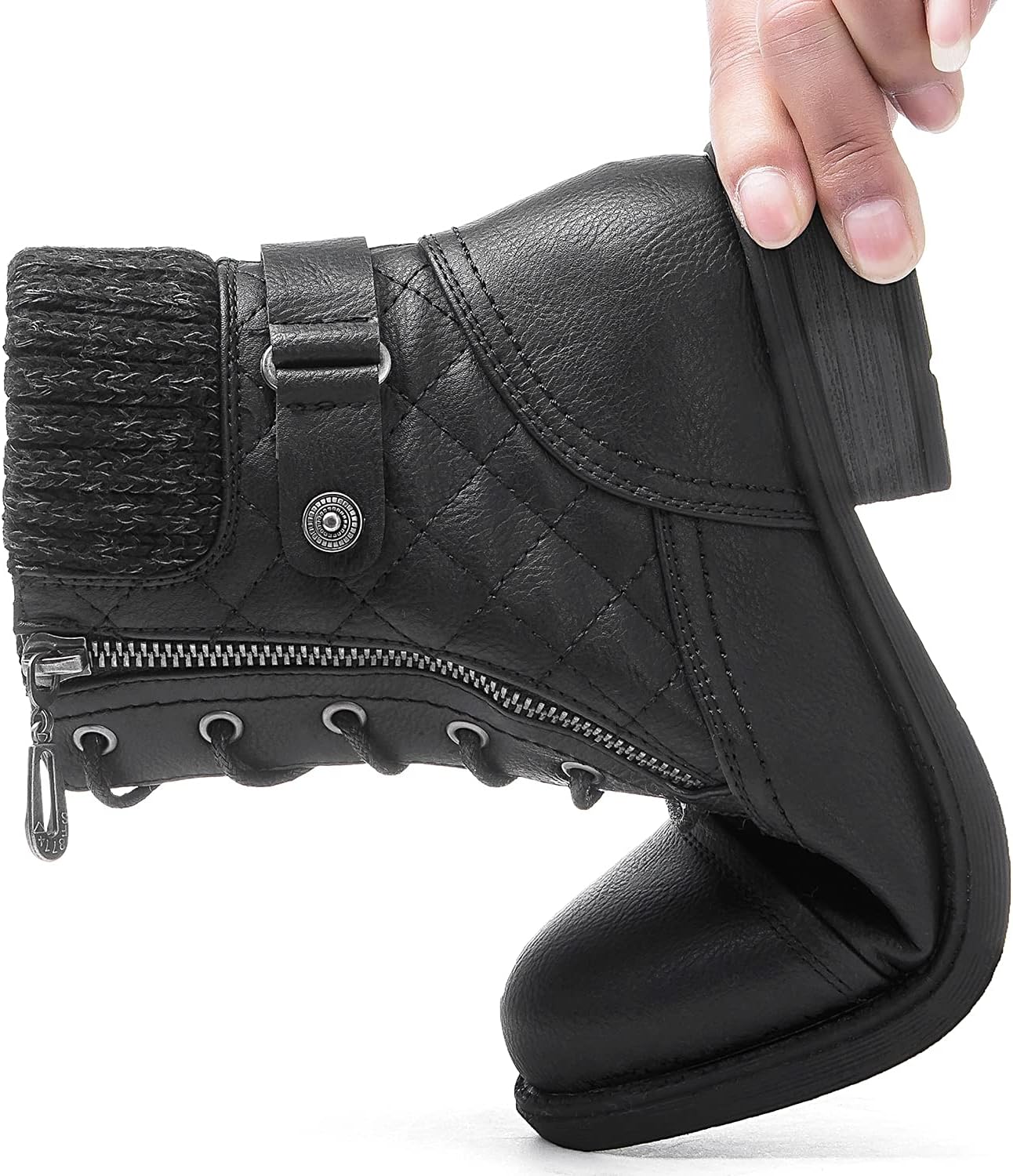 GLOBALWIN Women's Ankle Booties Fashion Combat Boots Fall Boots For Women Comfortable Low Heel - Image 6