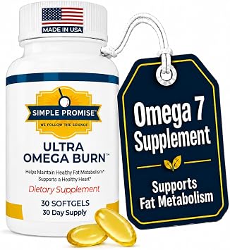 Ultra Omega Burn - Omega-7 Softgels for Women and Men - Palmitoleic Acid
