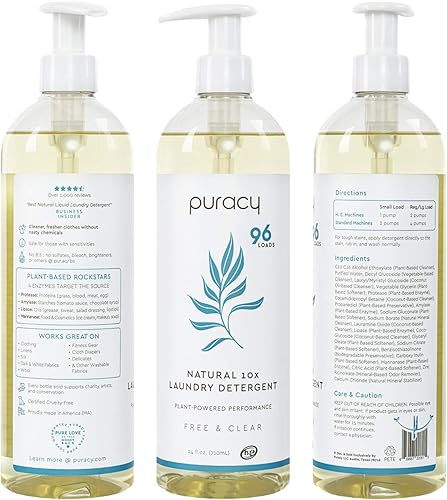 Miniatura 75 de Puracy Detergente para ropa – Detergente líquido alimentado por enzimas, detergente natural para ropa visto en TikTok, no tóxico