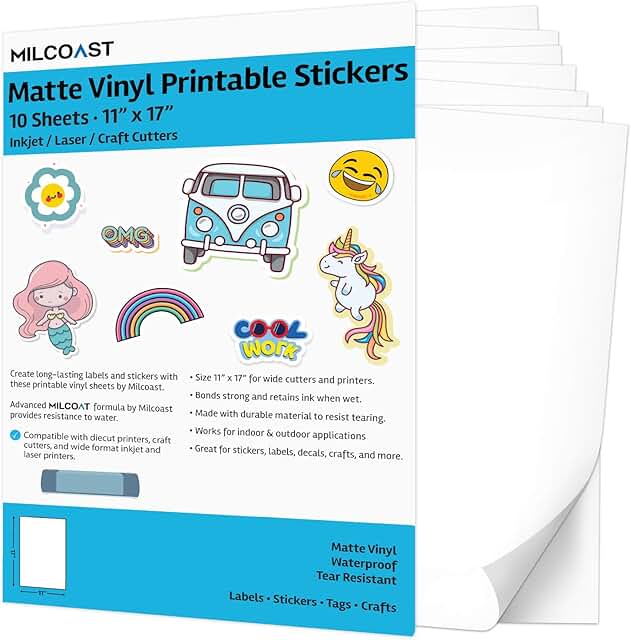 amazoncom waterproof printable vinyl