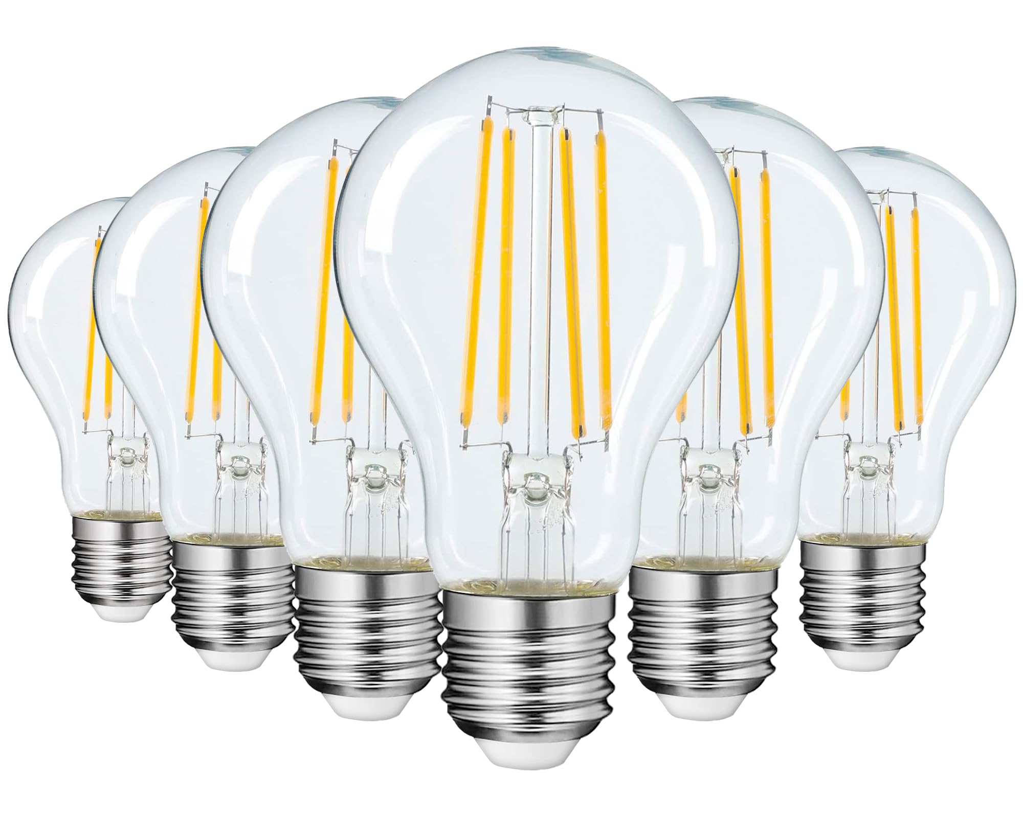 Amazon | 共同照明 6個セット LED電球 E26 フィラメント電球 60W形相当 Amazon | 共同照明 6個セット LED電球 E26 フィラメント電球 60W形相当