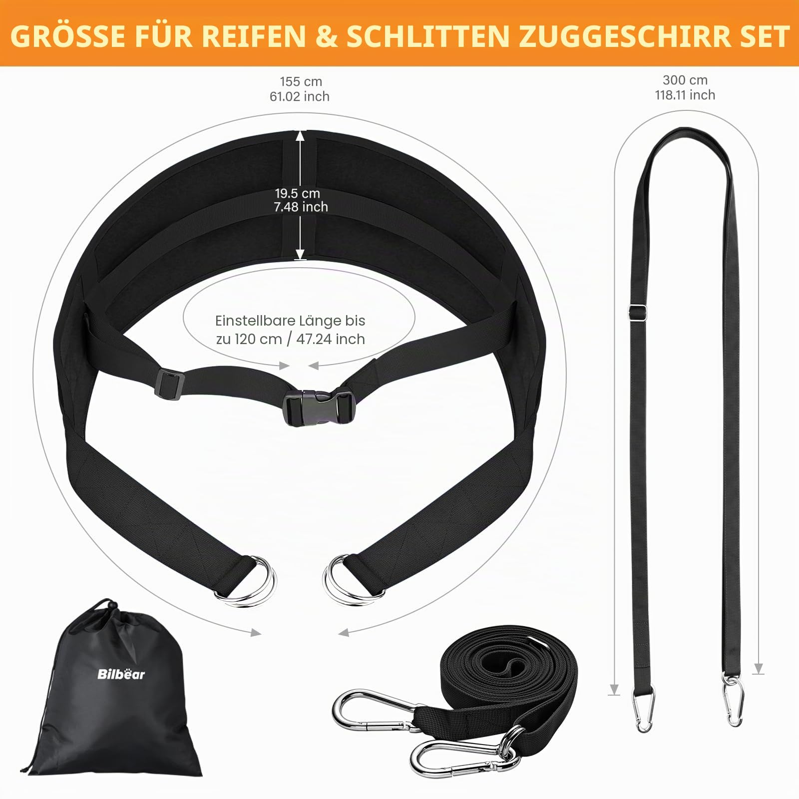 Schlittenziehgürtel, verstellbarer Schlitten-Trainings-Taillengürtel, Gürtel zum Ziehen, Gewichtsschlittenzuggürtel für Reifen, Kniebeugen, Beinmuskulatur, Krafttraining Widerstandstraining