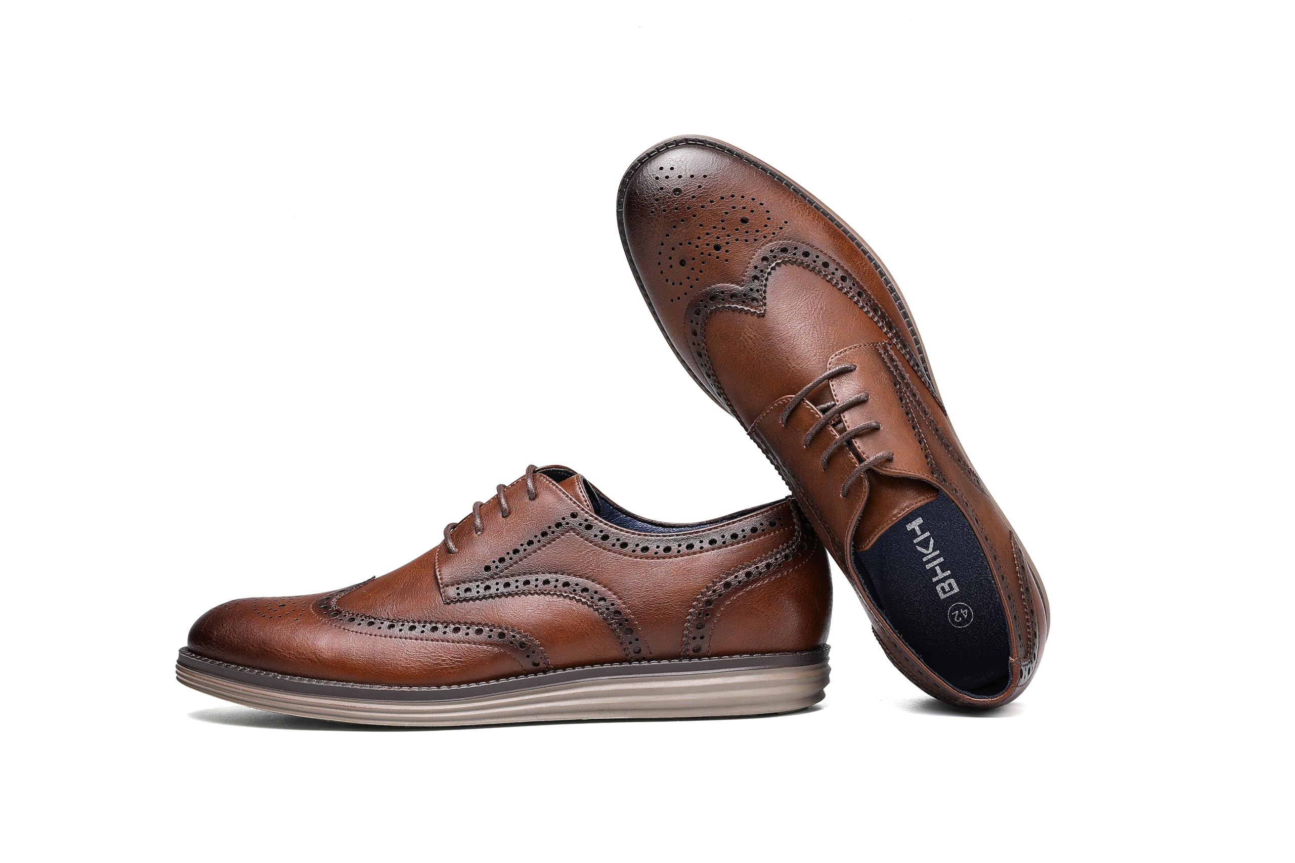 KNBR Scarpe formali da uomo stringate per lavoro, da viaggio, Oxford casual