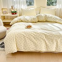 Vista 9 de LIWHENHAO Juego de funda de edredón para niños en blanco y negro, colección de ropa de cama 100% algodón, 1 funda de cubreedredón 2 fundas de Cereza