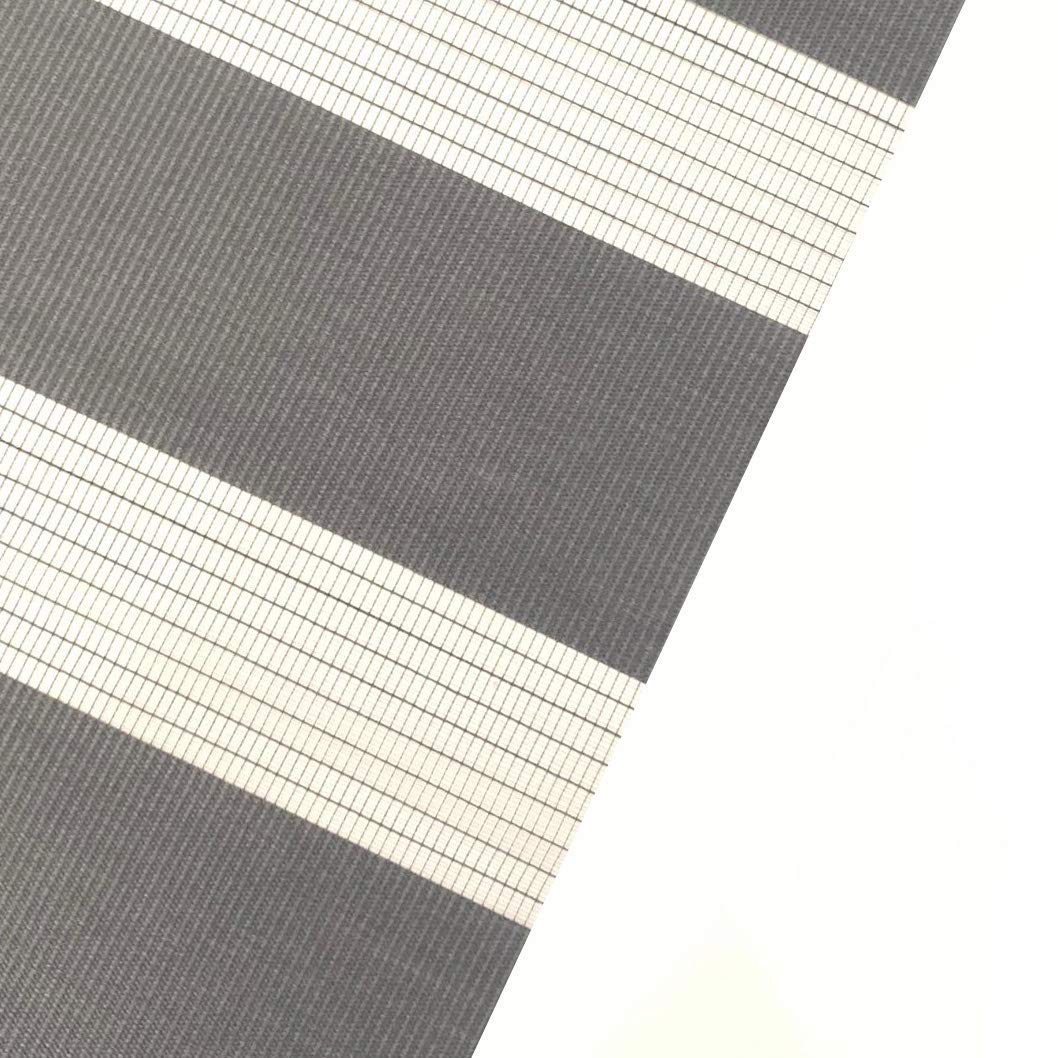Blindecor Store Enrouleur de Nuit et Jour sur Mesure | Double Couche | Couleur Noire | 130 x 180 cm (l x h) Dimensions du Tissu : 127 x 175 cm