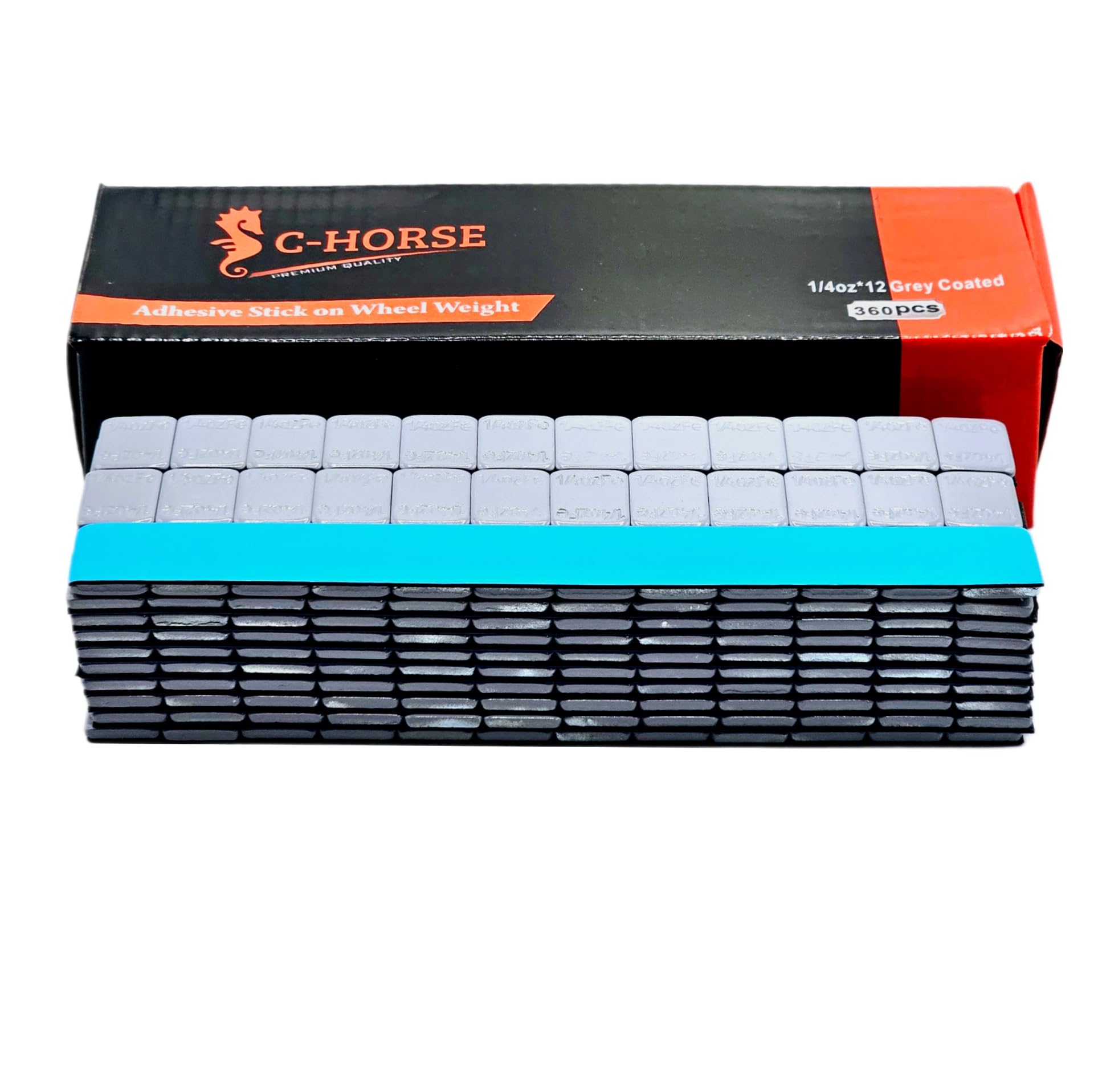 C-HORSE Pesos adhesivos para ruedas, 7.1 g, cinta adhesiva azul, calcomanías equilibradoras de neumáticos de calidad profesional, accesorios duraderos para automóviles, vehículos, piezas (gris, 1