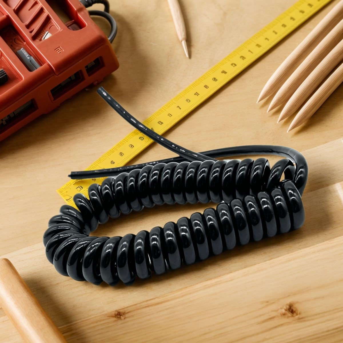 5-żyłowy sprężynowy kabel spiralny, 17 AWG, 1 mm², chowany kabel pazurowy, elastyczny drut elektryczny wiszący elastyczny elastyczny (stretch 3 metry)