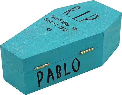 Miniatura 5 de Creative Hobbies Paquete de 6 ataúdes funerarios pequeños de madera sin acabar, caja de ataúd de 6 pulgadas, relleno para fiestas de Halloween,