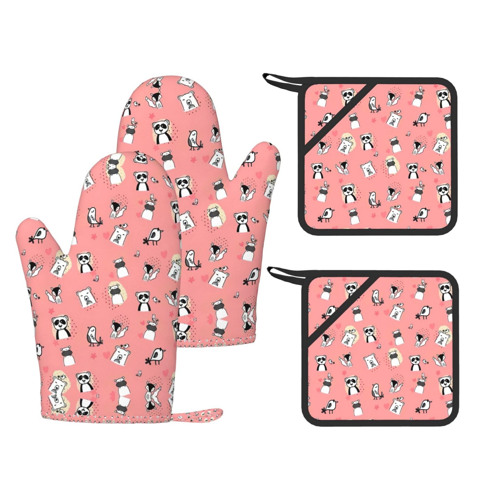 Gants de cuisine isolants et coussinets antidérapants : kit de pâtisserie haute protection