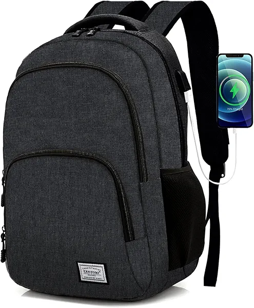 Travel Laptop Backpack, Carry On Backpack for Men Women Laptop Computer Work School Bag USB Port