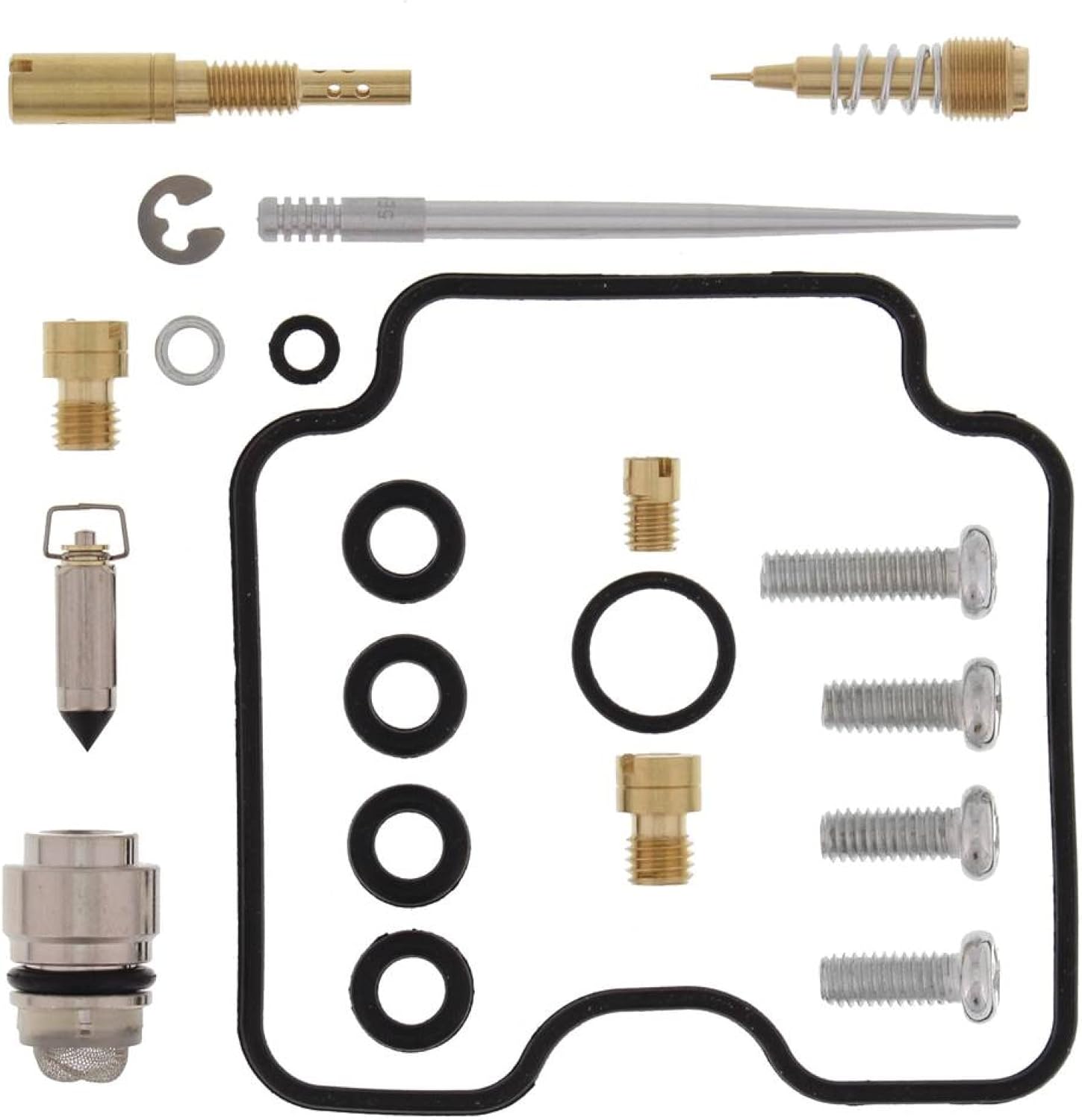 All Balls Racing 26-1365 Carburetor Rebuild Kit Compatible with/Replacement For Yamaha YFM450 Grizzly EPS 2011-14, YFM450 Grizzly IRS 2007-14, YFM450 Kodiak 2003-06, YFM45FX Wolverine 450 4x4 2006-10