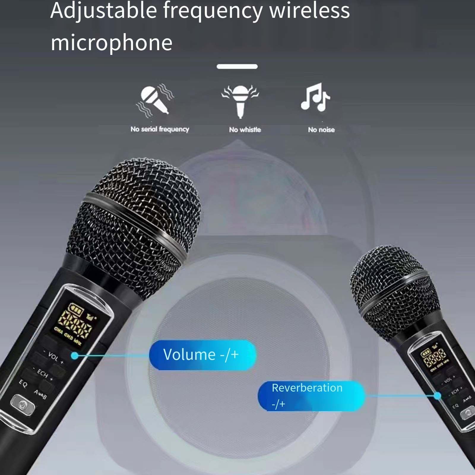 Zestaw do karaoke Domowy bezprzewodowy zestaw głośników Bluetooth Mikrofon audio Efekt świetlny LED typu „wszystko w jednym”.