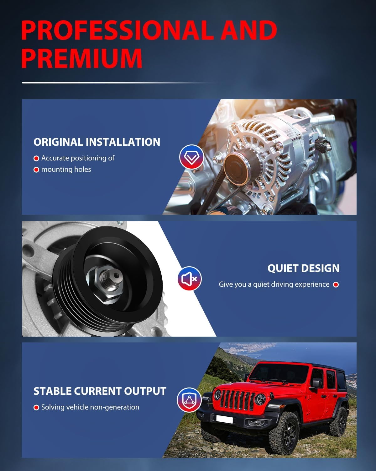 cciyu New Alternator 11179 Fit for 2006-2009 For Chevrolet for Impala,2006-2007 For Chevrolet for Monte Carlo,2005 2007-2008 For Pontiac for Grand Prix