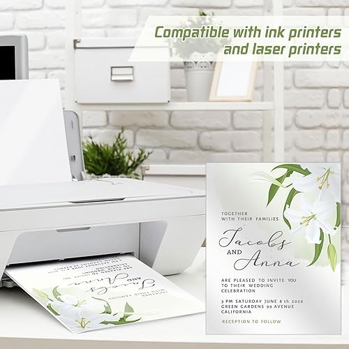 Miniatura 3 de 120 hojas de cartulina negra brillante de 8.5 x 11, 92 libras, papel metálico negro metálico para manualidades, fabricación de tarjetas,