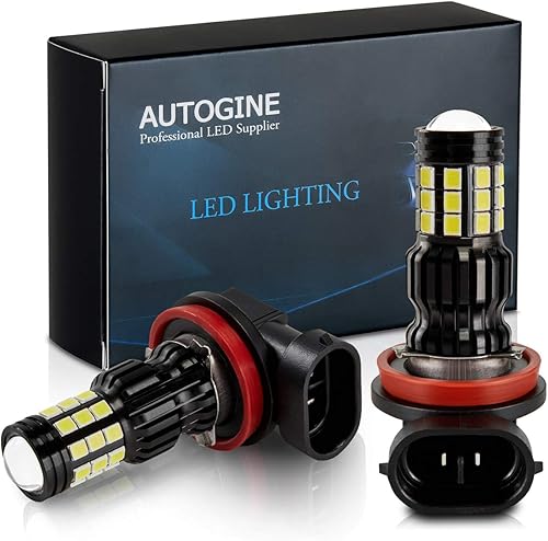 Bombillas antiniebla LED H11 H8 H16 de 2800 lúmenes extremadamente brillantes para luces DRL o antiniebla, aprobadas por DOT, 6000 K xenón blanco