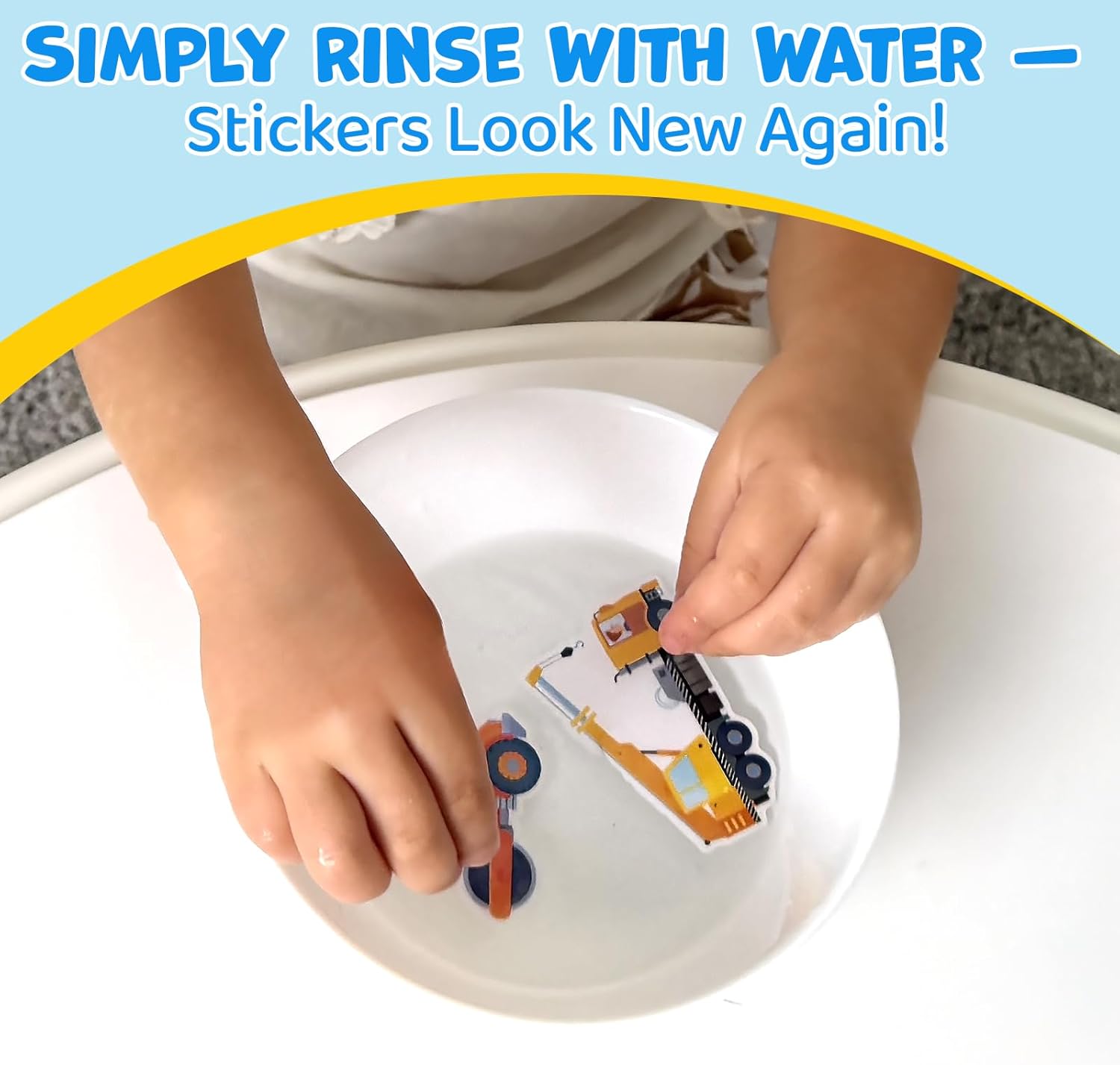 Reusable Sticker Book for Toddlers – Vehicles & Construction, 3 Sheets Washable Car Truck Jelly Stickers, 9 Play Scenes Sticker Activity Book for Kids, Road Trip Travel Toys - Image 6