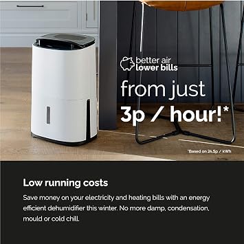 Meaco MeacoDry Arete® Two 10L Dehumidifier & HEPA H13 Air Purifier, Wi-Fi Meaco App, Smart humidity mode, Laundry mode, Low Energy, Low Noise, removes moisture in homes and flats, 5x year