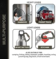 Vista 5 de 12kN (2697 lbs) Heavy Duty Carabiner Clips, for Securing Pets, Outdoor, Camping, Hiking, Hammock, Dog Leash Harness, Keychains