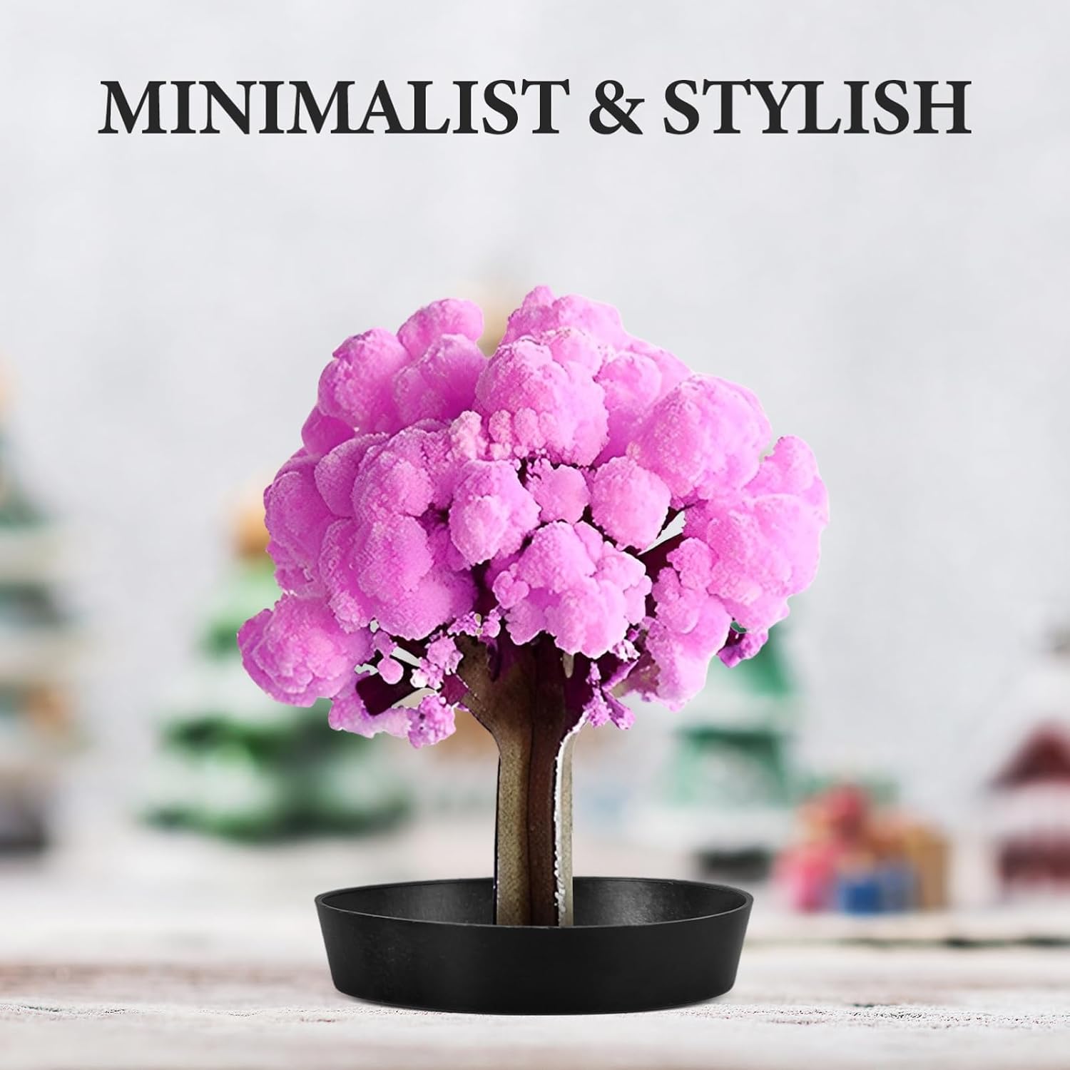 Mini Christmas Tree Tray 48pcs Plastic Round Base Xmas