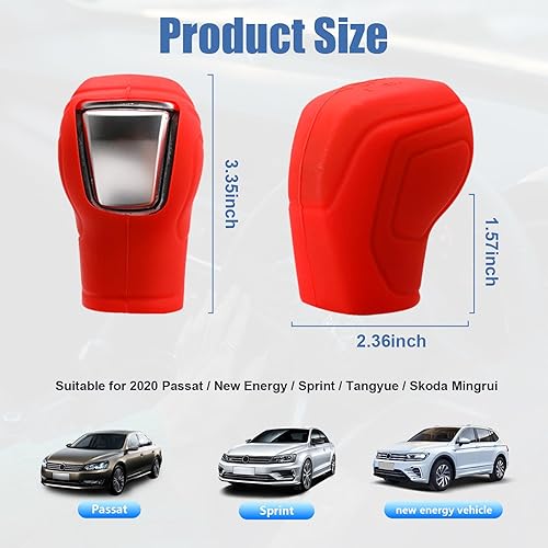 Miniatura 2 de Ziciner 2 fundas para pomos de palanca de cambios de automóvil, accesorios de silicona elástica para proteger el cambio automático, protector