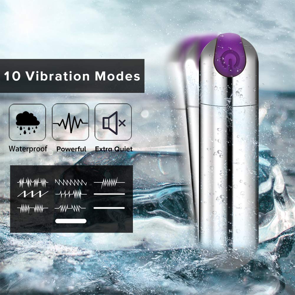 Mini Bullet Vibrator For Women, Quiet Yet Powerful, Personal Pleasure Waterproof Sex Toy With 10 Vibration Patterns - By Order Amour