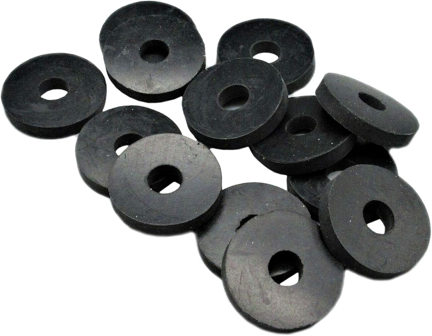 Black Rubber Washer 1 1/4 OD x 3/8 ID x 1/8 Thickness - Oil Resistant NBR Rubber Washers Flat Rubber Washers Round Rubber Washers Rubber Flat Washers (12)
