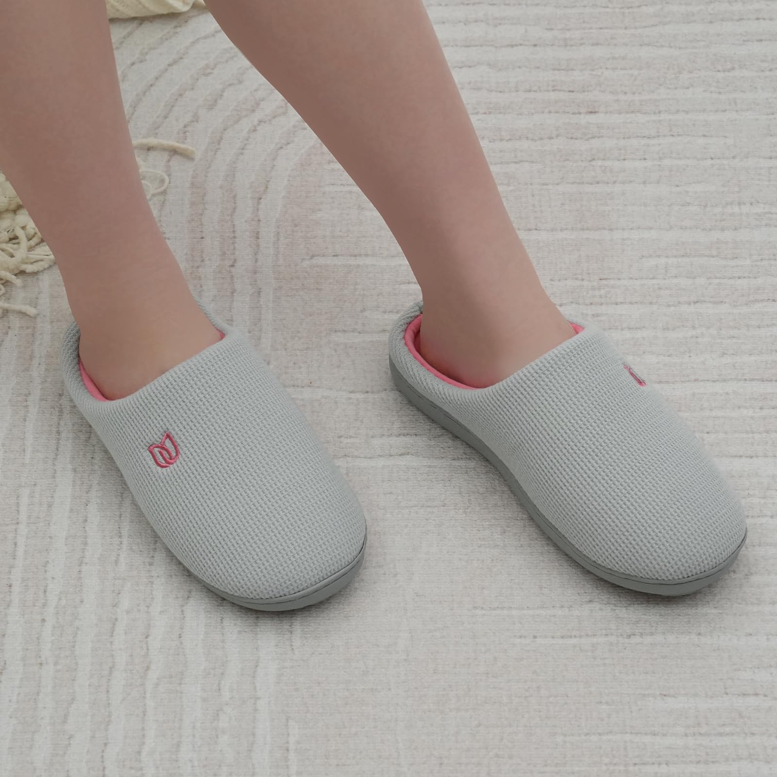 WateLves Pantofole Uomo Unisex Donna Antiscivolo Scarpe Inverno Peluche Morbido Ciabatte in Memory Foam