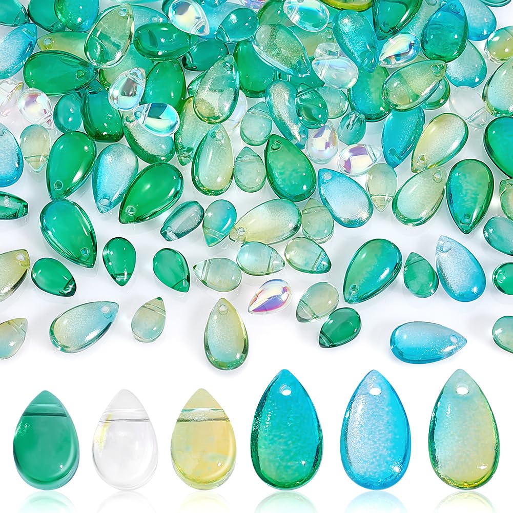 Perles en verre percées sur le dessus au reflet cristal pour bijoux fins
