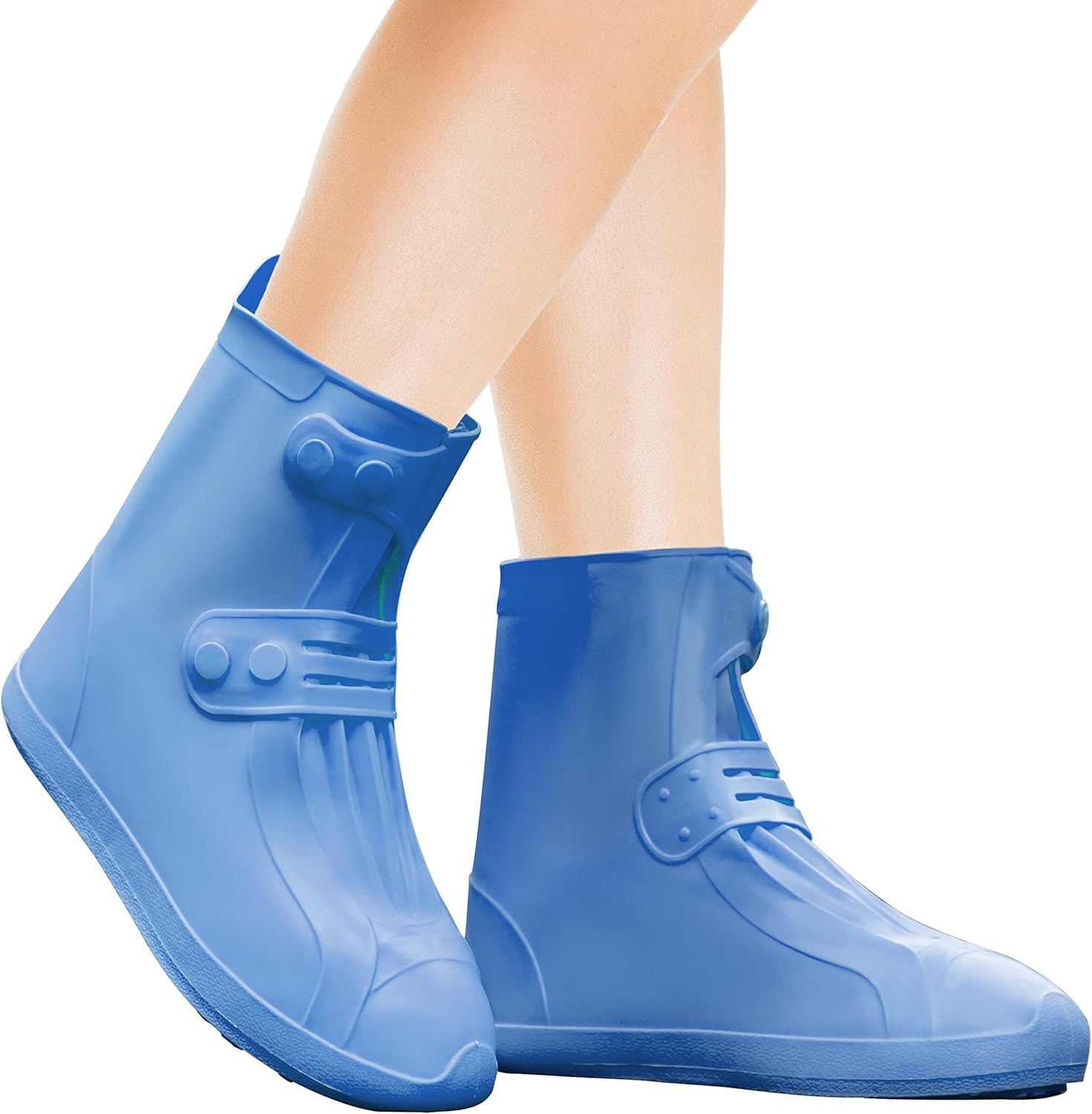Cubiertas para zapatos de lluvia  Fundas impermeables para zapatos para hombres y mujeres  Cubrezapatos reutilizables, Azul