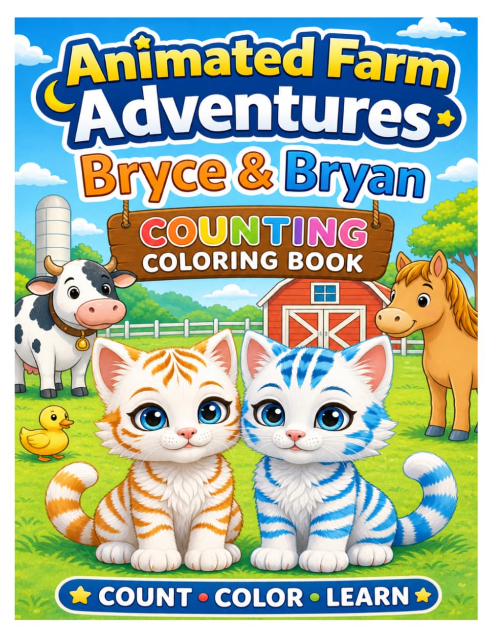 Animated Farm Adventures Counting Coloring Book : Animated Farm Adventures Series