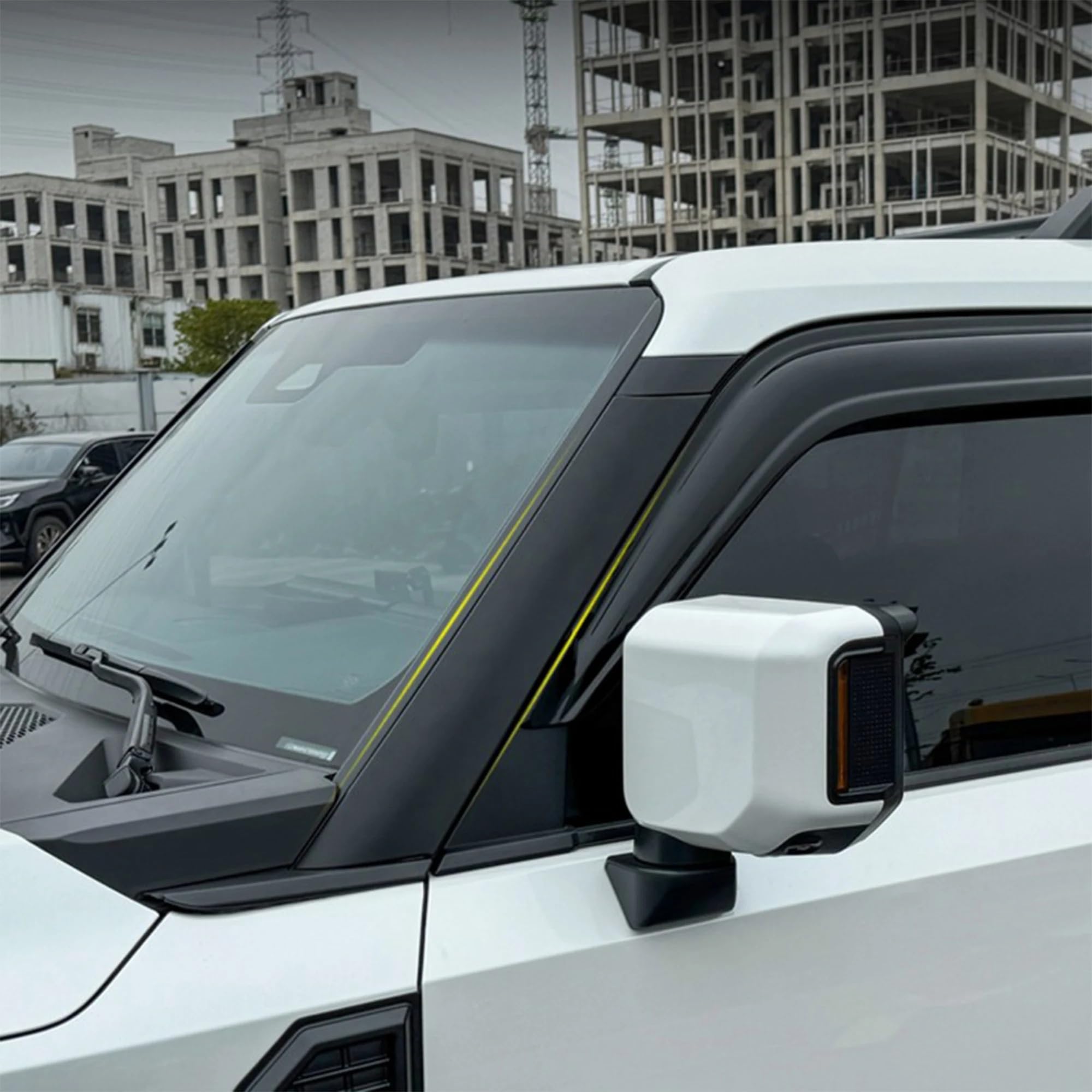 Taśma uszczelniająca do drzwi samochodu Pasuje do Cruiser Prado J250 LC250 2024 2025 przednia szyba okno boczny filar ozdobny pasek pokrywa(Glossy Black Style)