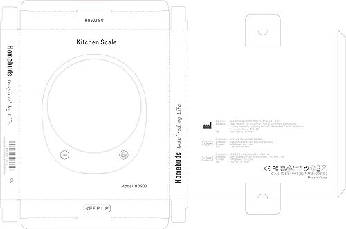 Miniatura 10 de Homebuds Báscula digital de alimentos de cocina de 22 libras22.0 lbs, pesaje profesional desde 2001, gramos y onzas por precisión 1 g0.1 oz, pérdida