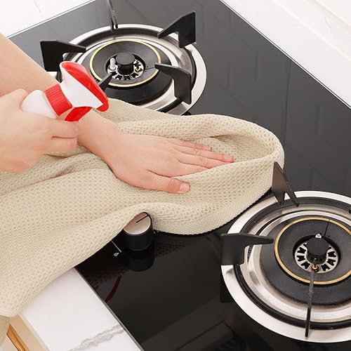 Miniatura 523 de Kitinjoy - Paños de cocina 100% algodón, paquete de 6 paños de cocina ultra suaves y absorbentes para secar platos, toallas de cocina de secado