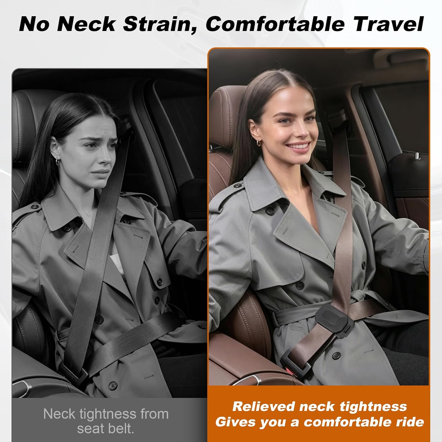 Positioner Clip, Shoulder Belt Adjuster for Neck & Shoulder Comfort, Stopper Clamps Positioner, 4 Pcs