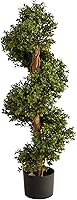 Nearly Natural 33in Artificial Boxwood Spiral Topiary Tree - Lifelike Indoor/Outdoor Greenery for Entryways & Corners